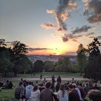 Watched the sunset in a park that overlooked the whole city