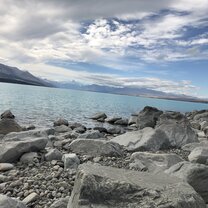 Lake Pukaki Lake Pukaki; a three hour drive from campus. There is a camping site right along the water with access to public restrooms.