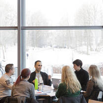 Students studying