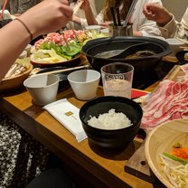A small glimpse at a business lunch with co-workers and customers