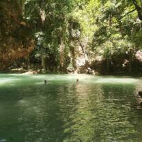 Swimming at Erawan Falls