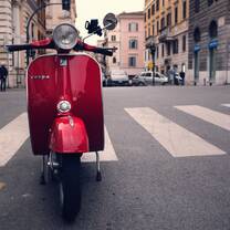 a street scene in Balduina, Rome