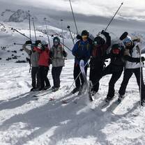 Back country skiing during Avalanche training! Such beautiful views and wouldn’t want to hike that much with any other group of people.