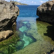 This picture was taken at Angels Billabong, and yes... you can swim here!