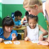 Teaching intern with young learners