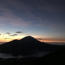 Watching sunrise from the top of Mount Batur