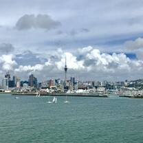 Auckland cityscape view from Harbour Bridge
