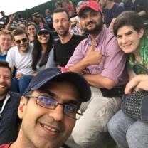 Celebrating the end of Bonbillo with the cohort at a Red Sox baseball game!