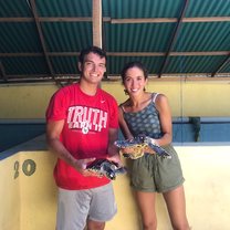Every day we cleaned and fed these beautiful turtles. The camp had near one hundred turtles, babies and older!