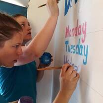 Teaching Aids painting school walls