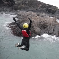 Me coasteering in Wales on an FIE trip!