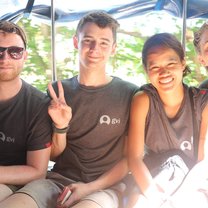 The volunteers on their way to help TRASS!