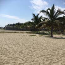 The beach right outside our TEFL accommodation in Zorritos.