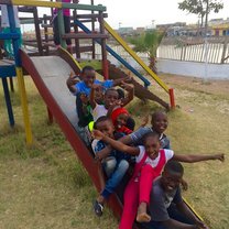 On Sundays I would visit the grandmother's house were all her children and grandchildren would spend the afternoon. Here we were on a playground with some of the kids :)