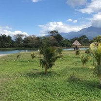 The beach right outside one of the volunteer houses! 