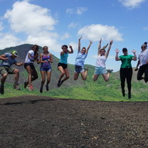 This is the group I traveled with - I will always consider them life long friends & huge parts in my adventures of pushing myself out of my comfort zone.  This picture specifically is all of us literally jumping for joy after completing our hike up Central America's most active volcano - Cerro Negro.