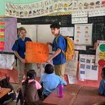 Participants delivering school lessons
