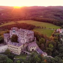 Buchlov Castle at sunset, Buchlovice, Czech Republic