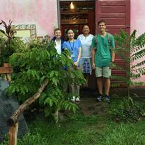 Participants visiting traditional medicinal gardens in Belize.