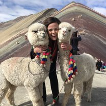 A big hug at Rainbow Mountain!