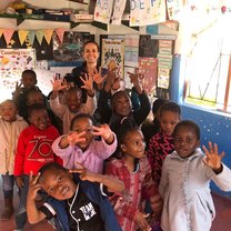 Kids posing to camera 