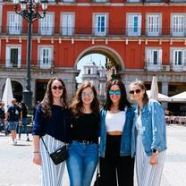 Students posing In Madrid.