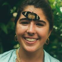 Student with a butterfly on their nose