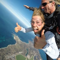 Skydiving over Rottnest Island -- home of the quokkas (the happiest animals in the world!), and just a short ferry ride off the coast of Perth