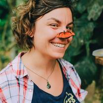 butterfly on someone's nose