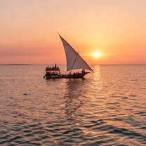 Sunset on dhow - Zanzibar