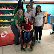 Helping at the children’s clinic!