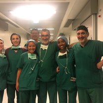 With the whole surgical team we watched and learned about how doctors constantly think on their feet with so many conditions like cancer.