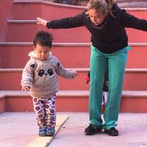 Cynthia with student