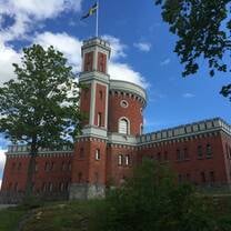 Castle looking building on island