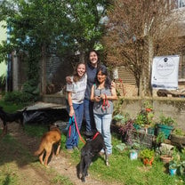 Together at the dog shelter