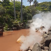 One of the many hot springs in Beppu