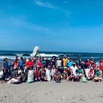 Beach Clean Up with local students and American volunteers