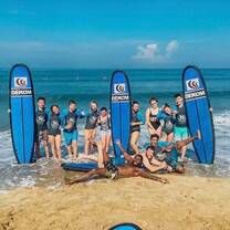 Surf lessons on day 2 