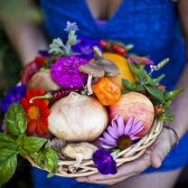Garden bounty colorful basket