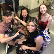 Taking the subway!