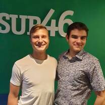 Myself (right) and my supervisor (left), John.