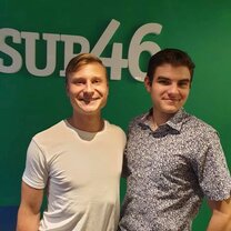 Myself (right) and my supervisor (left), John.