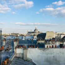 A view of Paris rooftops.