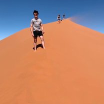 On the dunes in Namibia