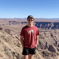 Standing in front of the Fish River Canyon. The World's second largest canyon