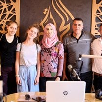visit at radio Hurrya in Hebron