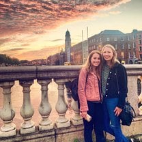 Sunset in Dublin.