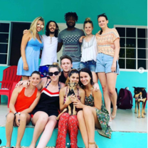 Our volunteer group and Mark outside of the volunteer house in Oracabessa.