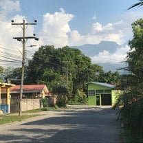 A view of walking down the street in El Porvenir 