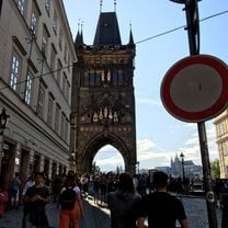 Entrance to the Charles Bridge in Prague